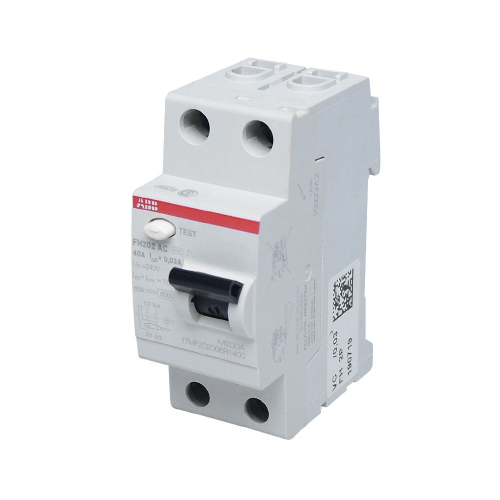 INTERRUPTOR DIFERENCIAL 2X40A 30MA 230VAC 1TMF202006R1400 ABB