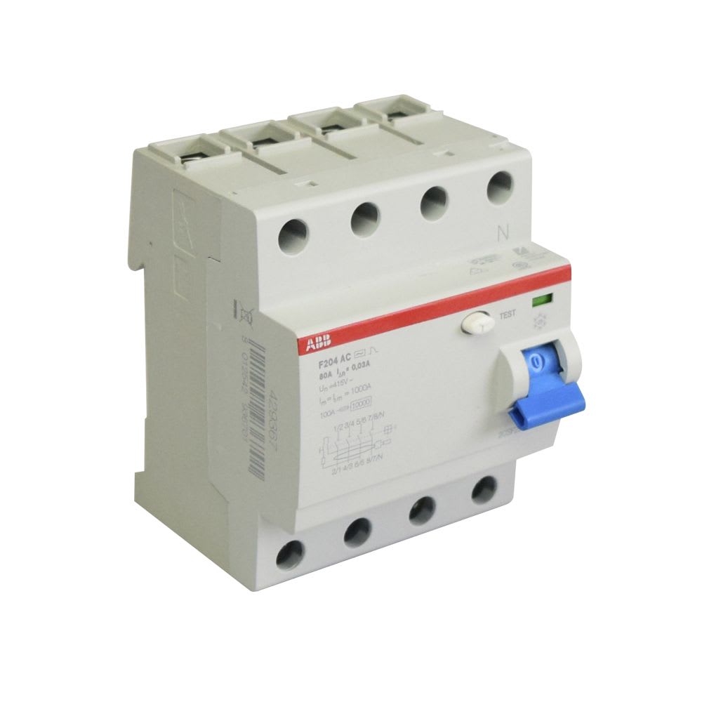 INTERRUPTOR DIFERENCIAL 4X80A 30MA 220/400V AC 2CSF204005R1800 ABB1