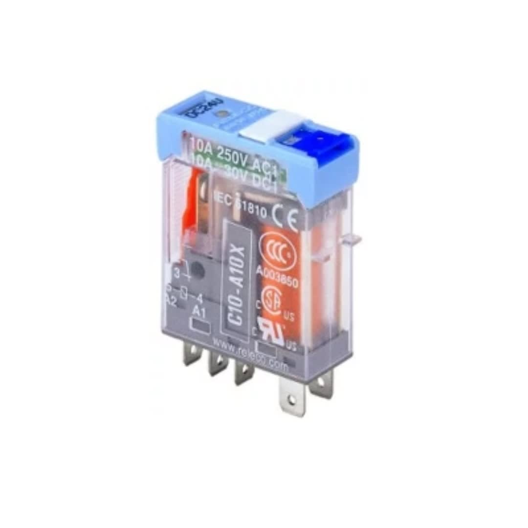 RELE 5 PINES 230VAC 1NA/NC 10A 250V CON INDICADOR MECANICO LED C10-A10X RELECO