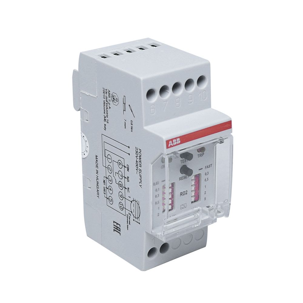 RELE DIFERENCIAL 0.03-2A 48-150VAC/DC 1NA 1NC 2CSM242120R1201 ABB