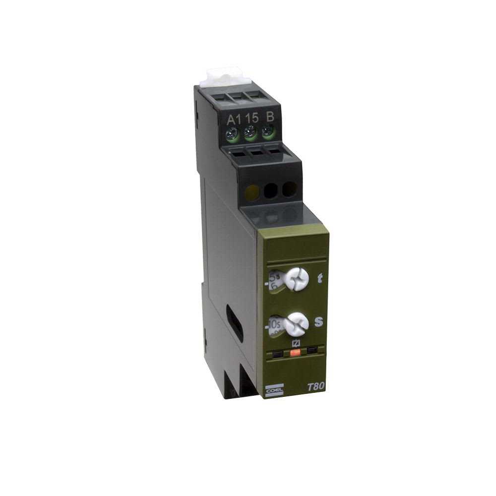 TEMPORIZADOR ELECTRONICO RETARDO ENERGIZACION 11030 M/H DIN T-80 HR-E COEL