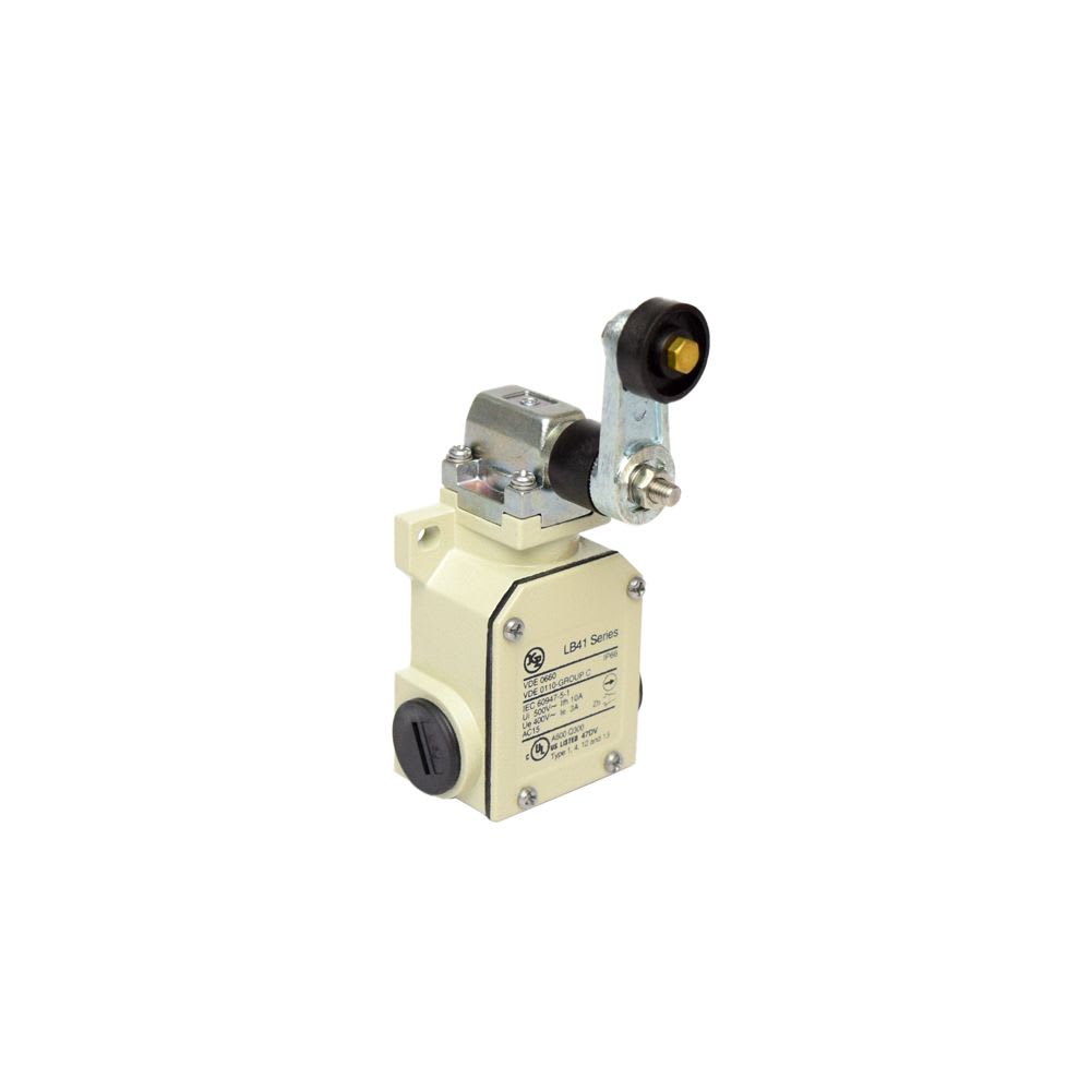 INTERRUPTOR DE POSICION C/PALANCA Y RODILLO TERMOPLASTICO FIJO CLB41 1NA+1NC LB41YD KAP1