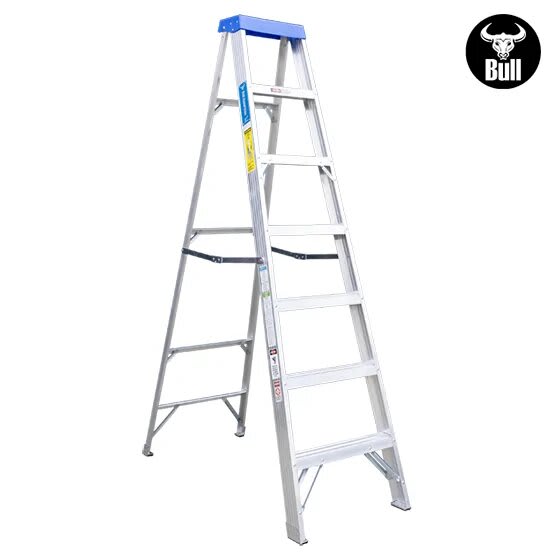 ESCALERA ALUMINIO TIJERA SIMPLE ACCESO 7 PASOS 113KG 2.13M ATS113-7I AMERICAN BULL2