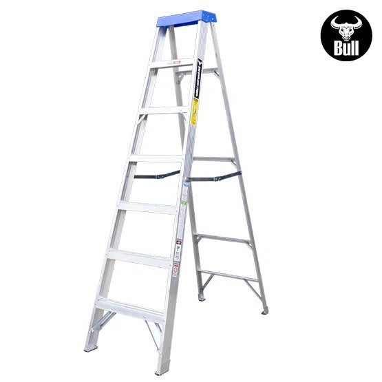 ESCALERA ALUMINIO TIJERA SIMPLE ACCESO 7 PASOS 113KG 2.13M ATS113-7I AMERICAN BULL3