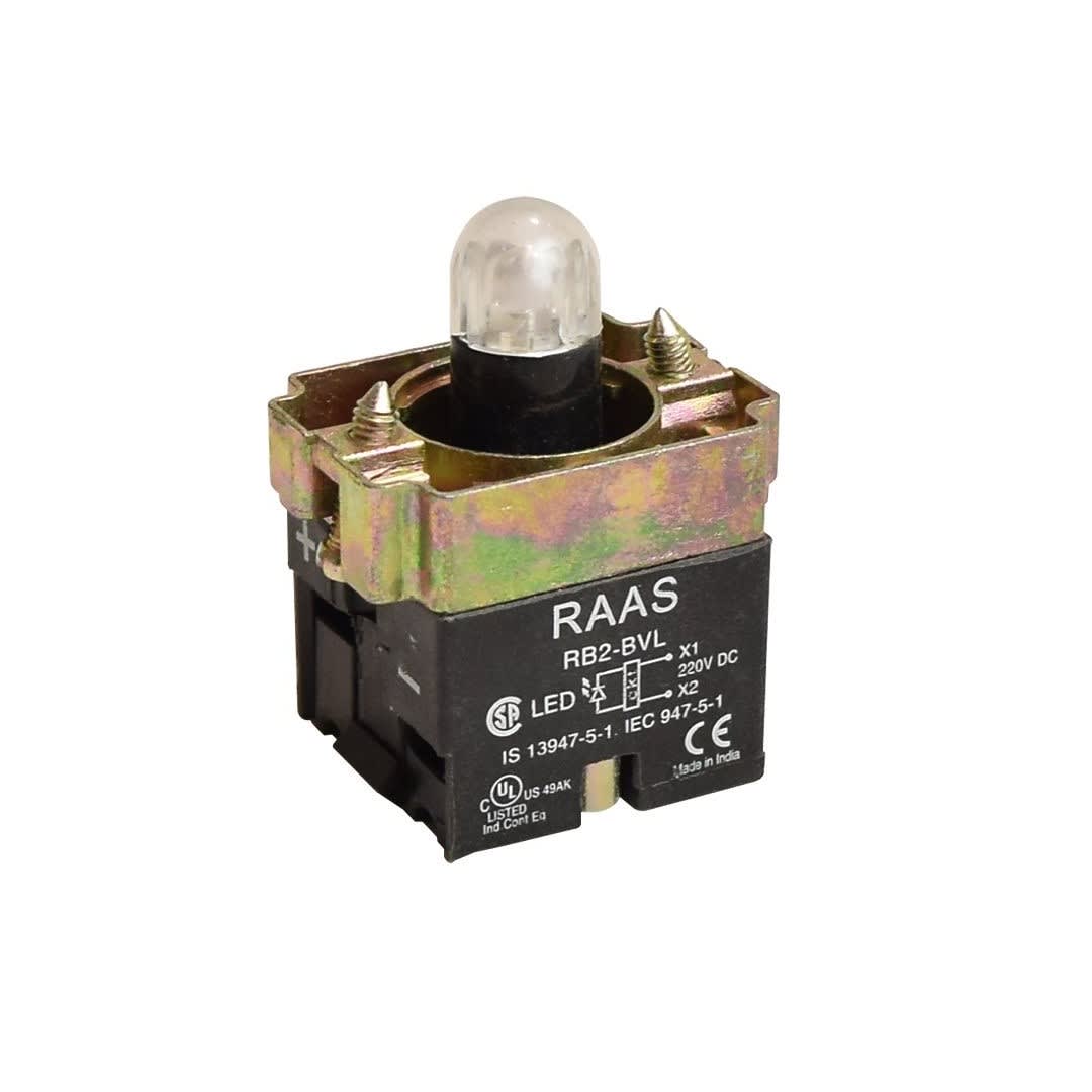 CUERPO DE LUZ PILOTO 22MM 220VDC C/LEDS VERDE RB2-BVL73 TC1