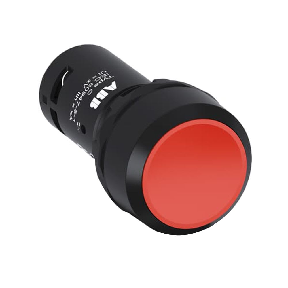 PULSADOR NO LUMINOSO RASANTE ROJO 22MM 1NC PLASTICO NEGRO INTEGRADO 1SFA619100R1041 ABB1