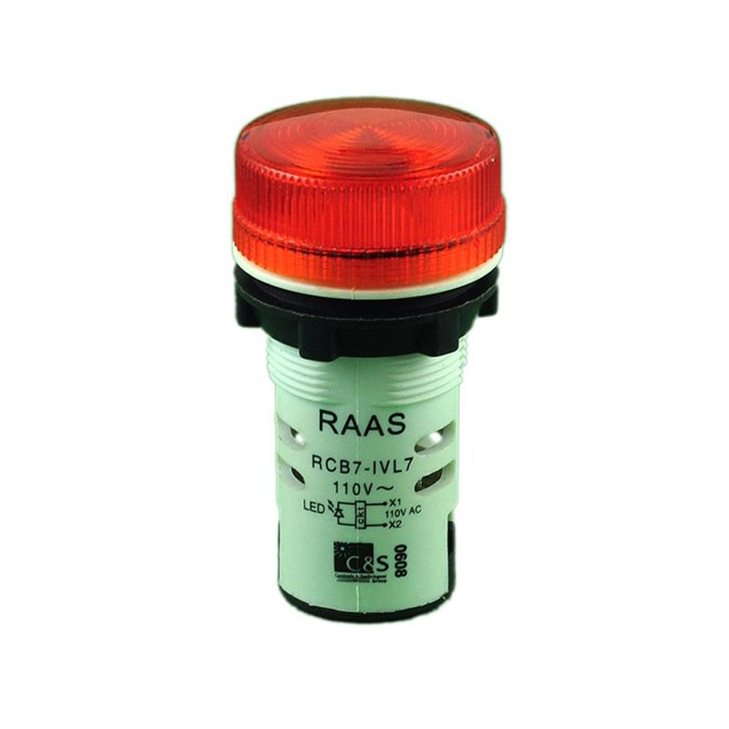 PILOTO AMBAR LED 24VAC/DC PLASTICO RCB7-IVL-7524V TC