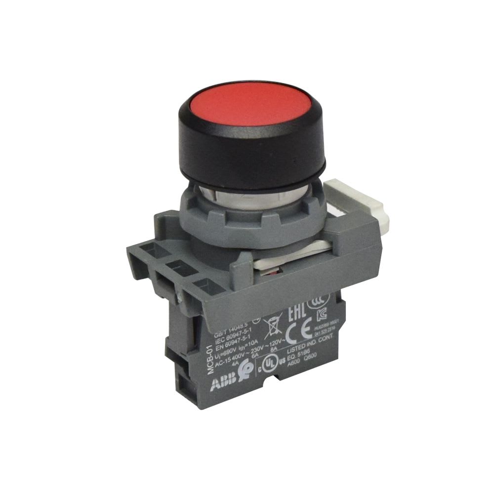 PULSADOR NO LUMINOSO RASANTE ROJO 22MM 1NC 023701 LEGRAND1