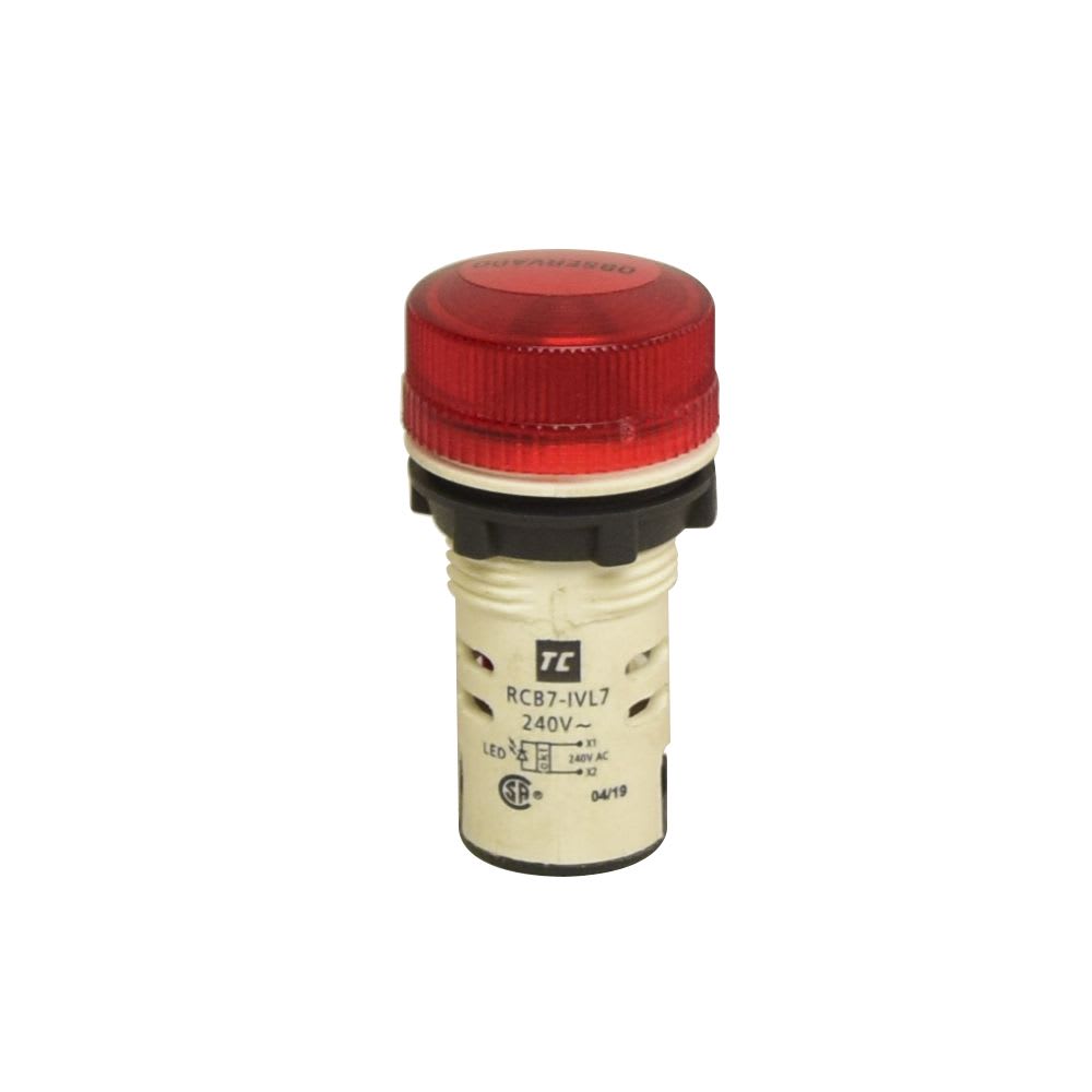 PILOTO ROJO 240VAC PLASTICO RCB7-IVL-74240VAC TC