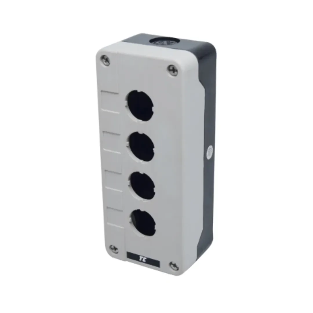VACIA D/TERMOPLASTICO PARA PULSADOR DE 4 ORIFICIOS 22MM IP65 RC-4P TC