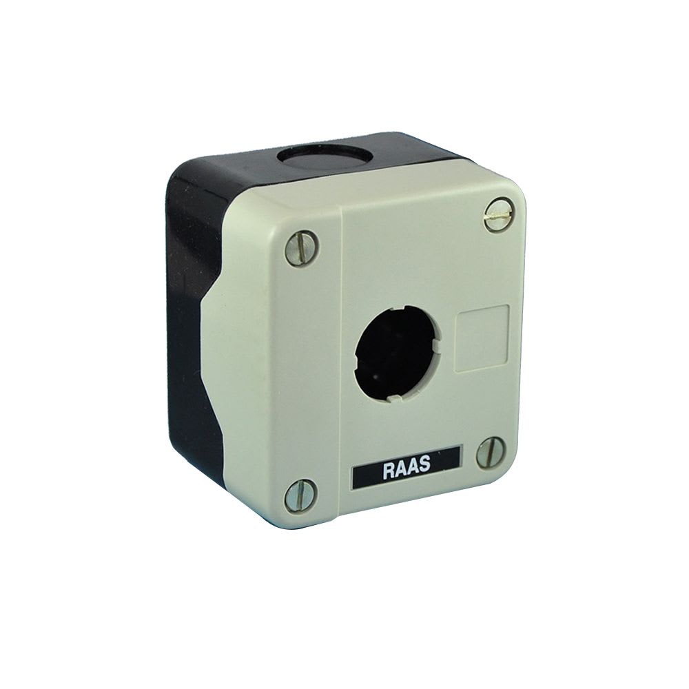CAJA VACIA D/TERMOPLASTICO PARA PULSADOR DE 1 ORIFICIO 22MM IP65 RC-1P TC1