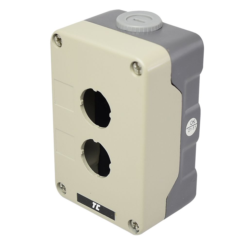 CAJA VACIA METALICA PARA PULSADOR DE 2 ORIFICIOS 22MM RC-2M TC