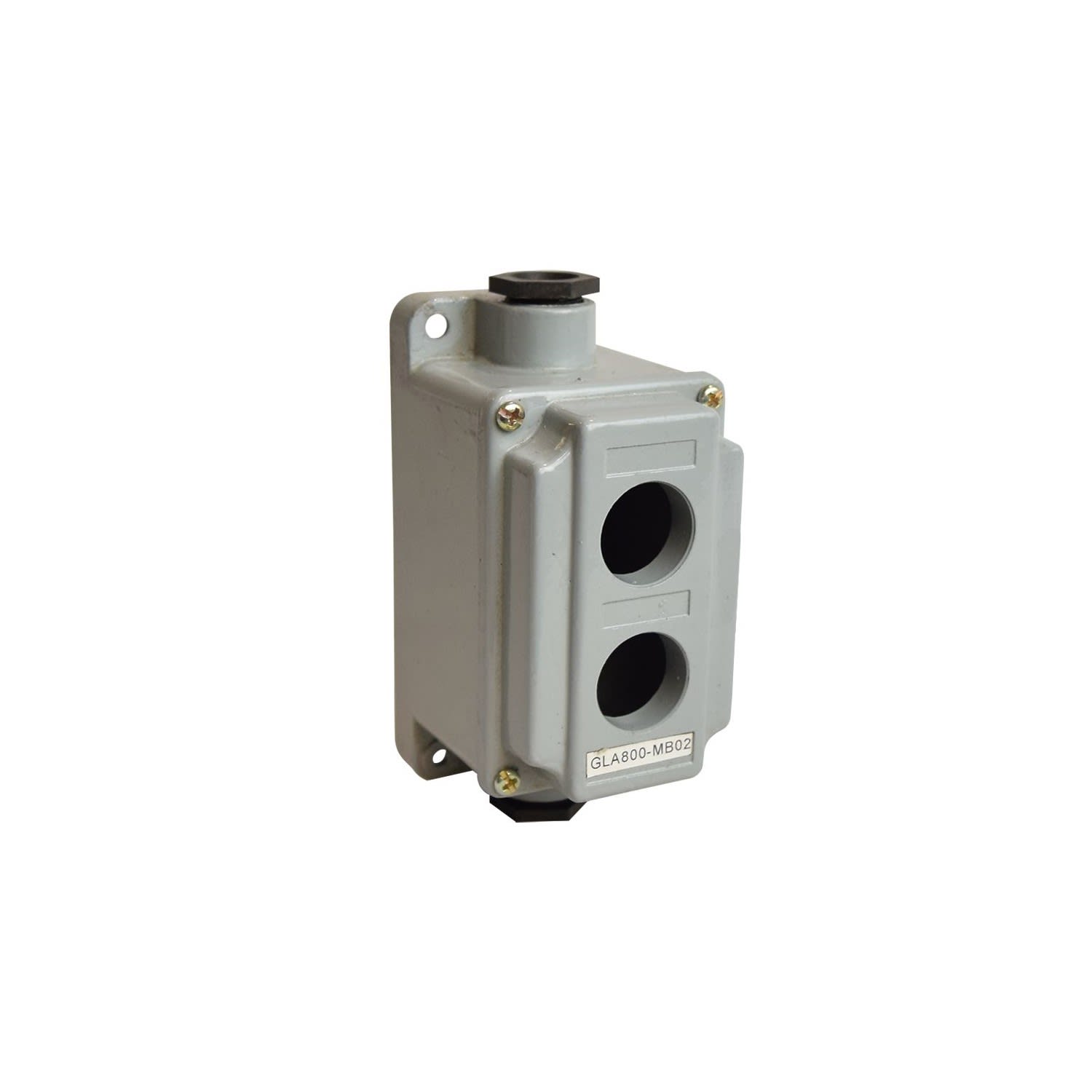 CAJA VACIA METALICA PARA PULSADOR DE 2 ORIFICIOS 22MM GLA800-MB02 GQELE
