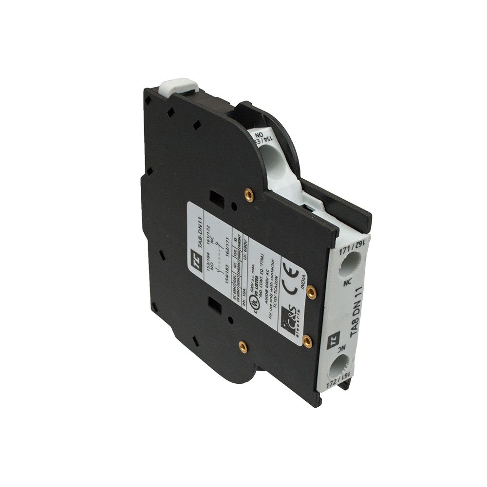 BLOCK DE CONTACTO AUXILIAR LATERAL 1NA+1NC PARA CONTACTOR TA8-DN11 TC