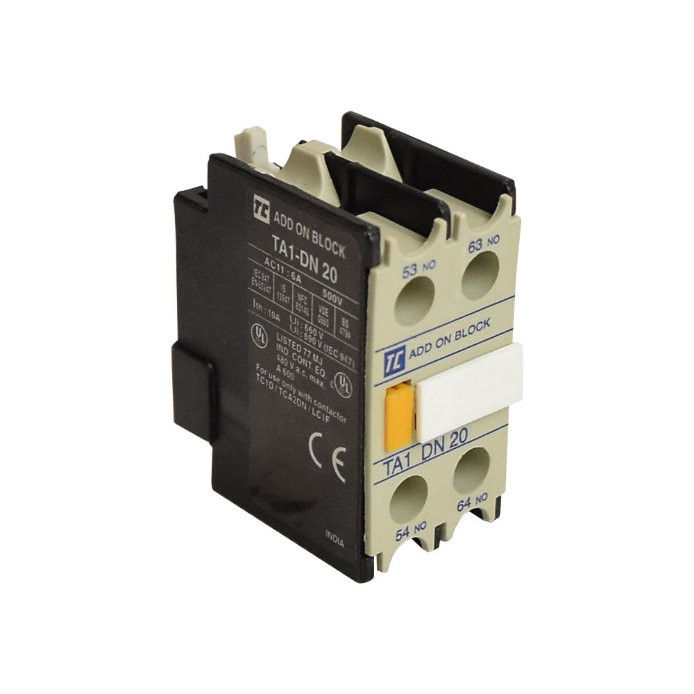 BLOCK DE CONTACTO AUXILIAR FRONTAL 2NA PARA CONTACTOR TA1-DN20 TC