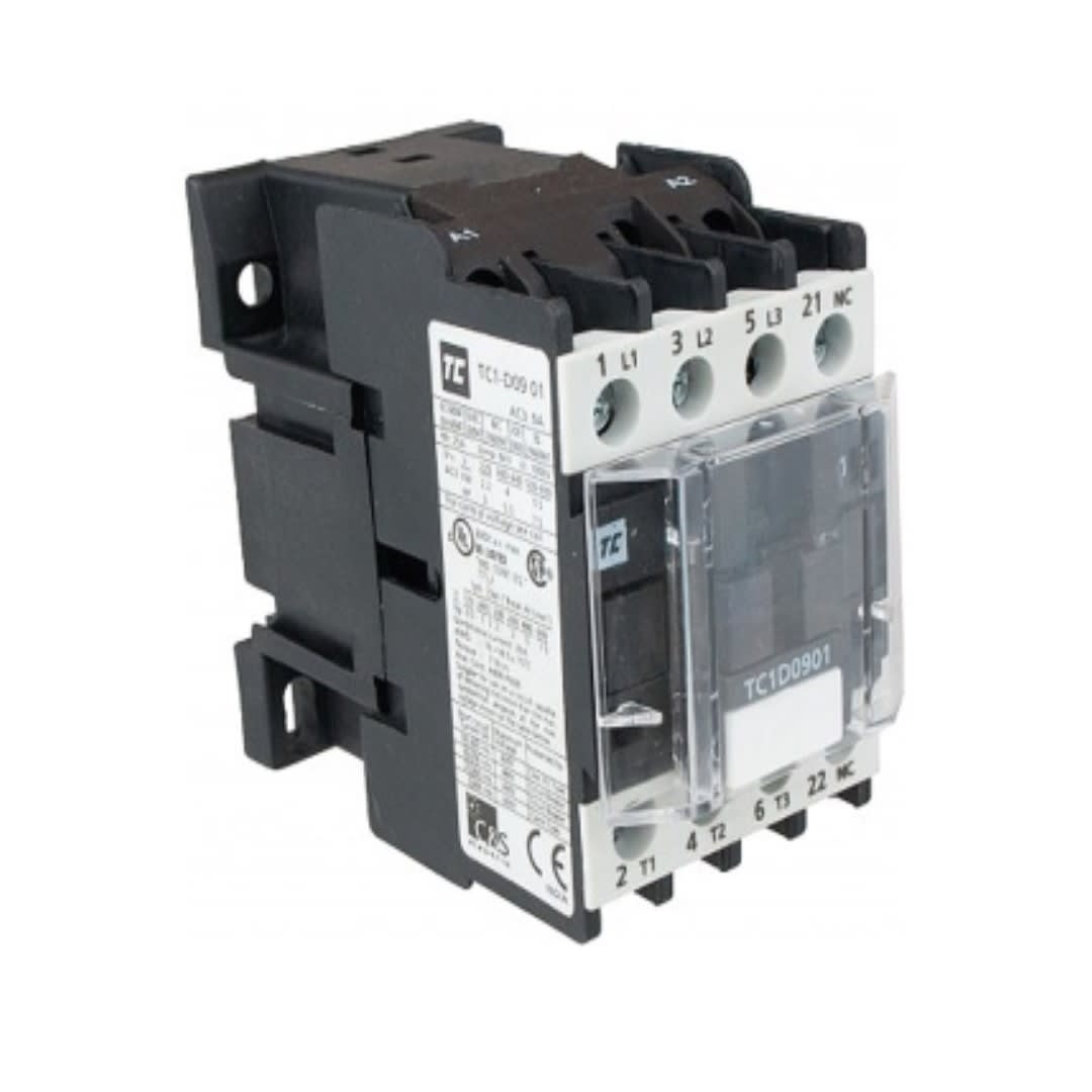 CONTACTOR 9A(AC3) 20A(AC1) 690V 3P 1NA 220VAC TC1-D0910M7 TC3
