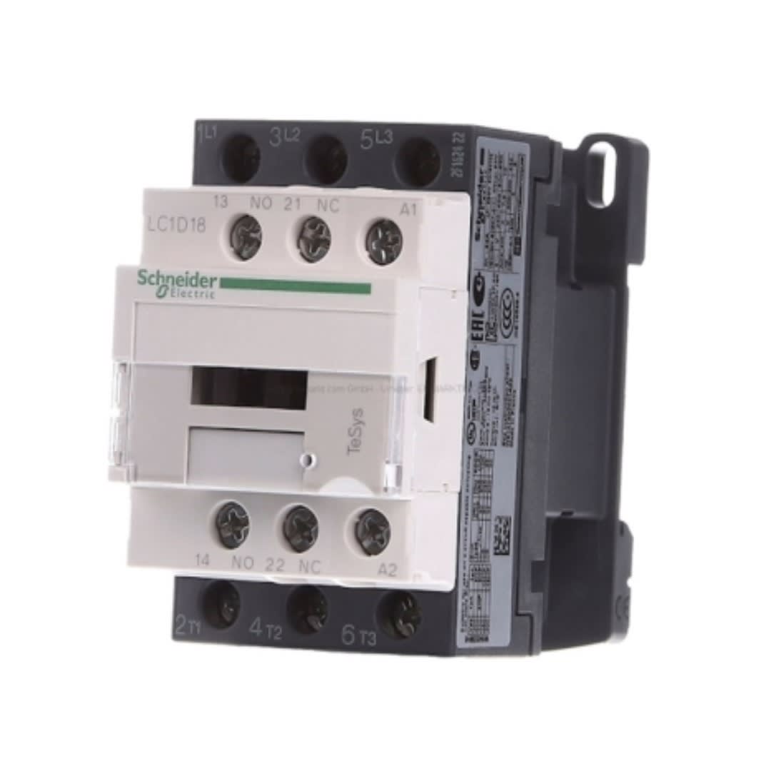 CONTACTOR 18A(AC3) 32A(AC1) 690V 3P 1NA+1NC 110VAC LC1D18F7 SCHNEIDER ELECTRIC