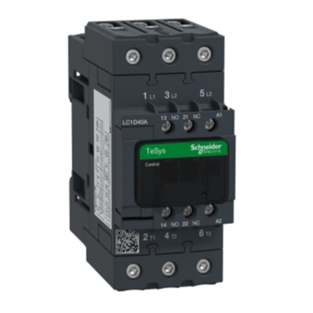 CONTACTOR 40A(AC3) 60A(AC1) 690V 3P 1NA+1NC 440VAC LC1D40AR7 SCHNEIDER ELECTRIC