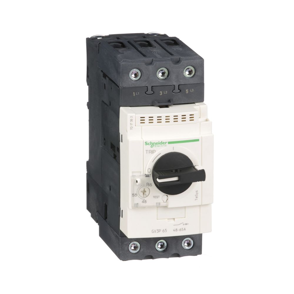 GUARDAMOTOR REGULABLE 48-65A 100KA 690VAC TIPO P GV3P65 SCHNEIDER ELECTRIC