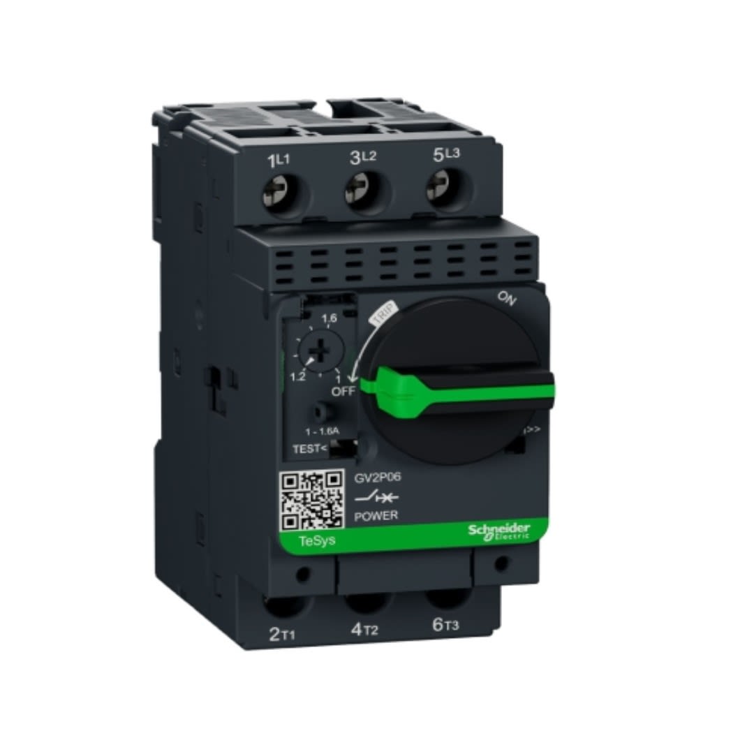 GUARDAMOTOR REGULABLE 1.0-1.6A 100KA 690VAC GV2P06 SCHNEIDER ELECTRIC1