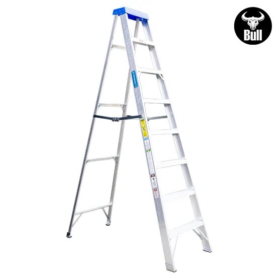 ESCALERA ALUMINIO TIJERA SIMPLE ACCESO 8 PASOS 113KG 2.44M ATS113-8I AMERICAN BULL2