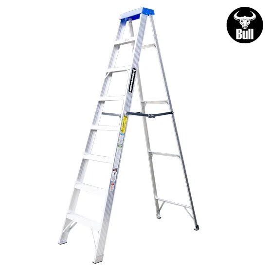 ESCALERA ALUMINIO TIJERA SIMPLE ACCESO 8 PASOS 113KG 2.44M ATS113-8I AMERICAN BULL3