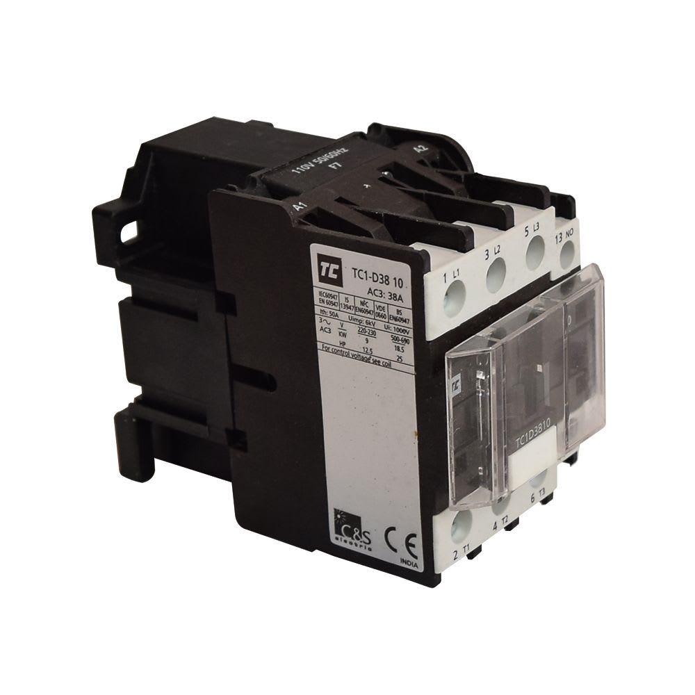 CONTACTOR 38A(AC3) 60A(AC1) 690V 3P 1NA 110VAC TC1D3810F7 TC