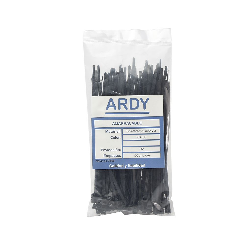 AMARRACABLE NEGRO 430X4.8MM X100UND UV GT-430STC-UV ARDY2