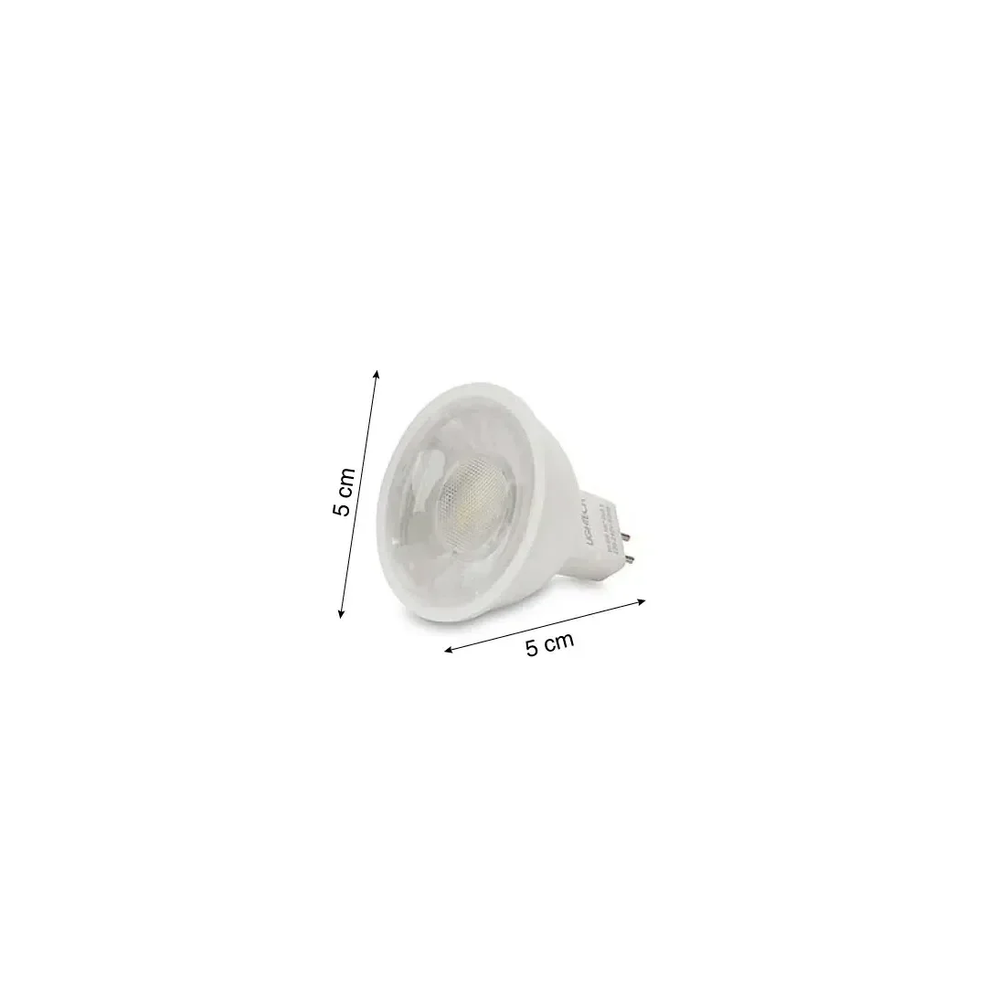 FOCO LED DICROICO GU5.3 8W LUZ FRIA PLASTICO BLANCO LIGHTECH2
