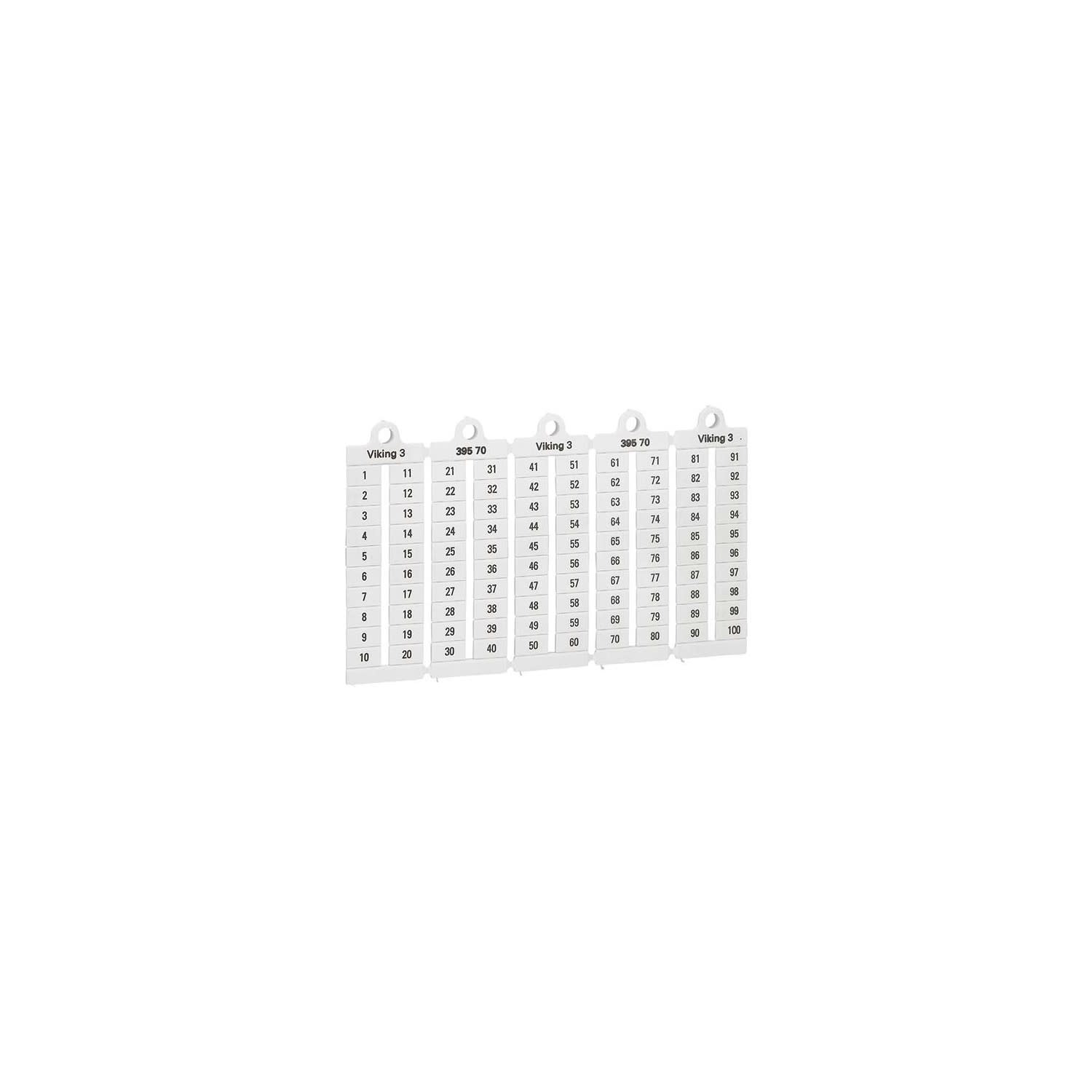 CIFRA NUMERADOR LECTURA VERTICAL DE 1 A 100 PARA BORNES C/PASO 6MM 39570 LEGRAND