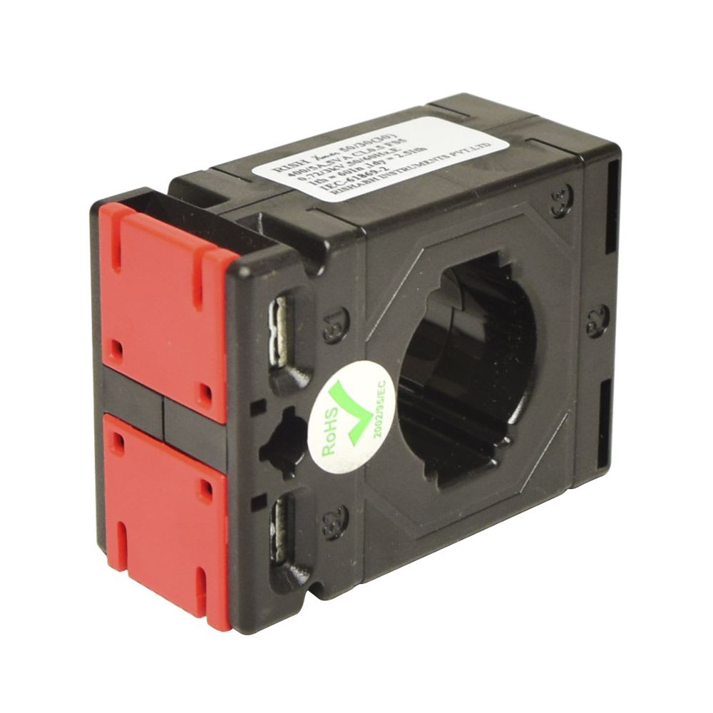TRANSFORMADOR DE CORRIENTE PARA BARRA PASANTE 250/5A 30X10MM 5VA RISHXMER 50/30 RISHABH