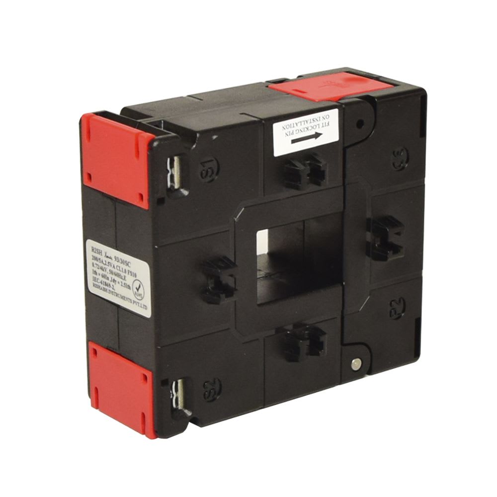 TRANSFORMADOR DE CORRIENTE NUCLEO PARTIDO 200/5A 2.5VA RISHXMER 93/30SC RISHABH1
