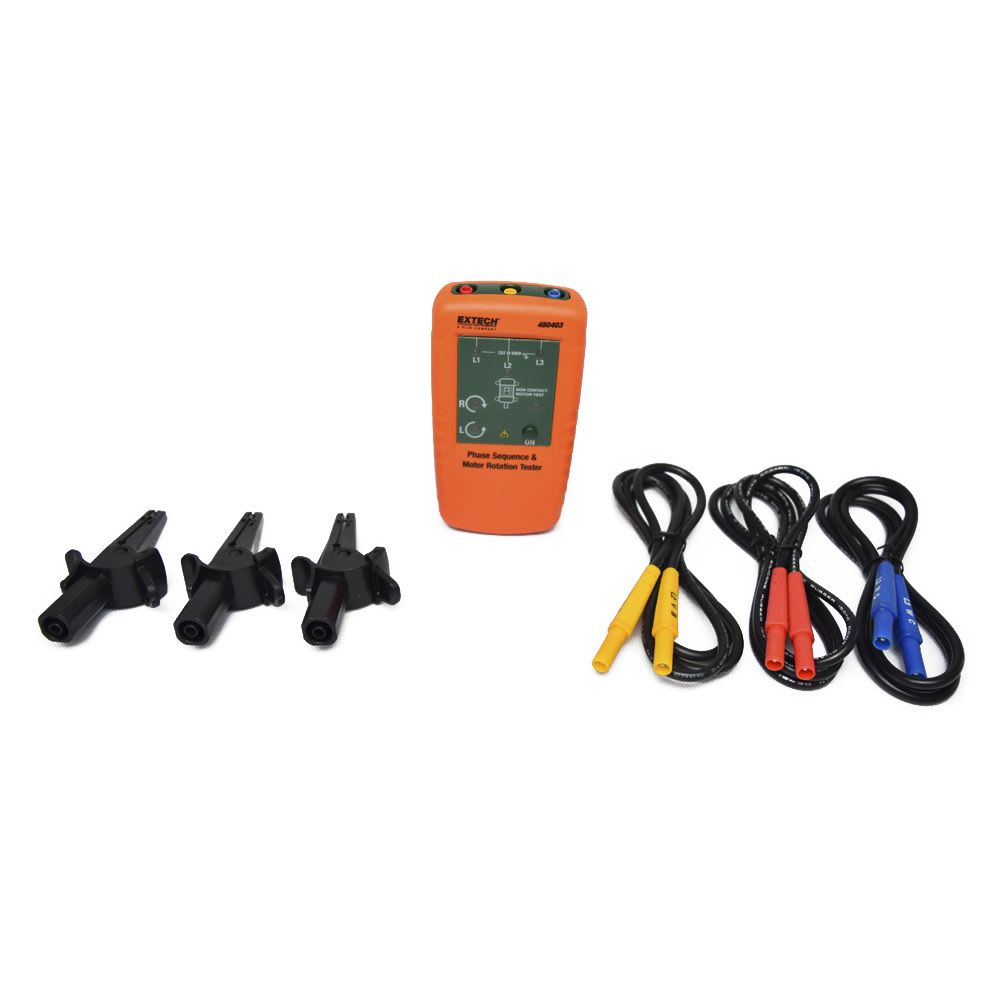 INDICADOR DE SECUENCIA DE FASE 40-600V 2-400HZ Y ROTACION DE MOTORES 480403 EXTECH