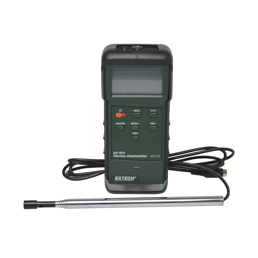 ANEMOMETRO DIGITAL 0.20-20 M/S 0/50°C NIST 407123 EXTECH