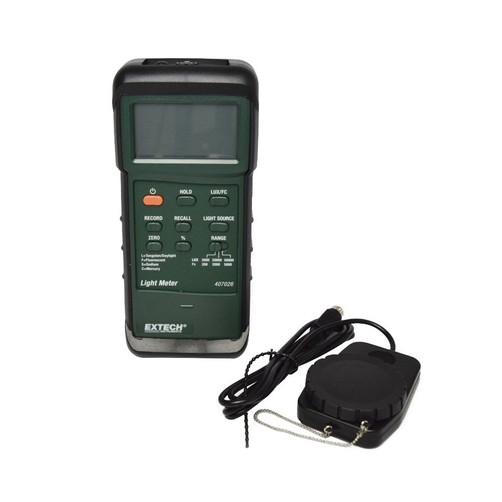 LUXOMETRO DIGITAL 50000 LUX/5000FC. PRECISION +/-4% 407026 EXTECH
