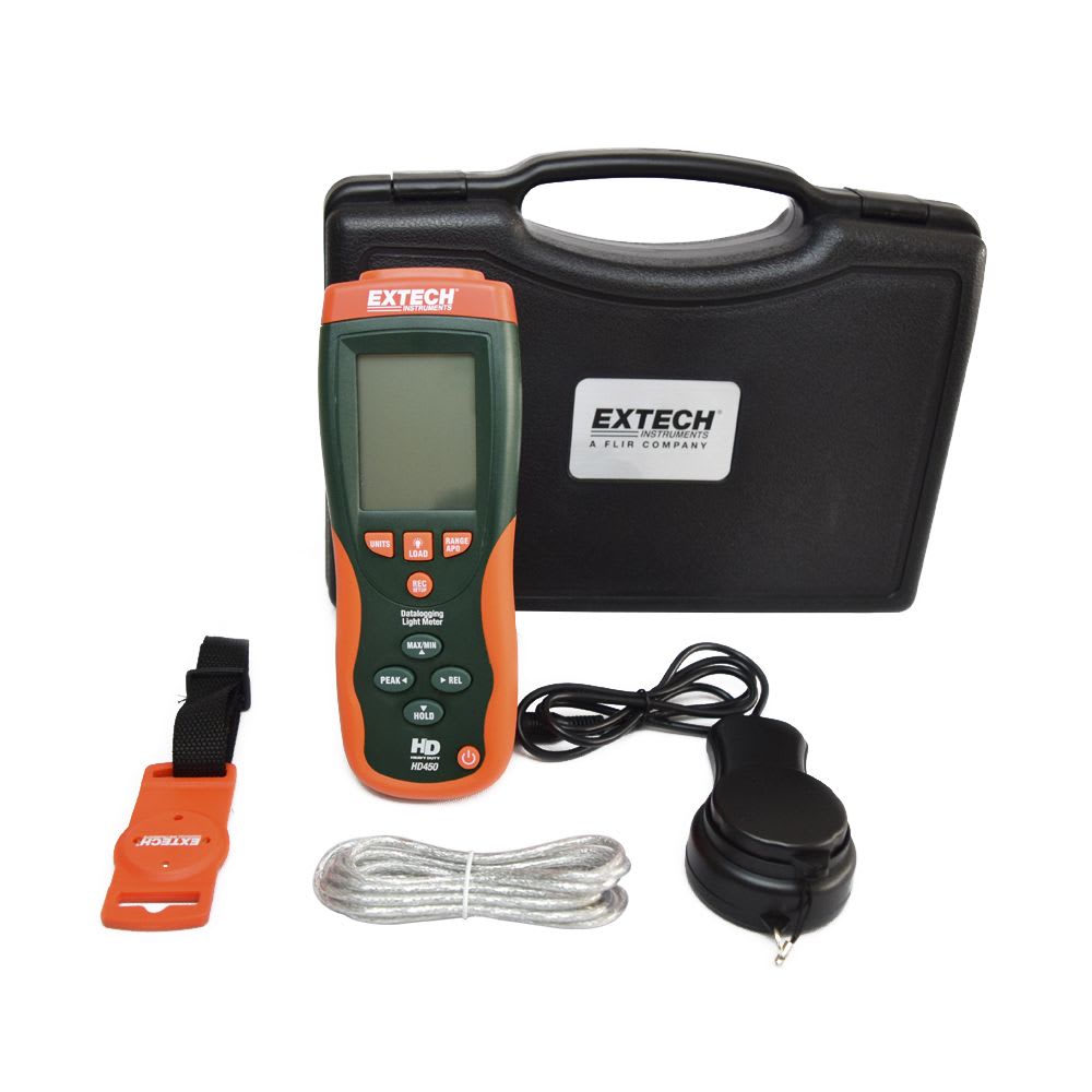 LUXOMETRO DIGITAL 400000 LUX/40000FC PRECISION +/-5% C/USB HD450 EXTECH