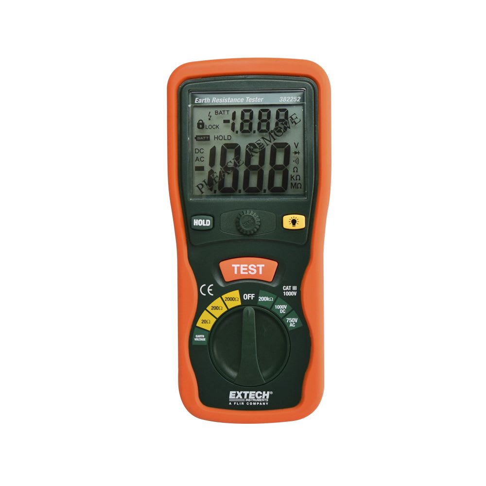 TELUROMETRO DIGITAL 20-2KOHM 1000VDC 2000VAC EARTH 382252 EXTECH2