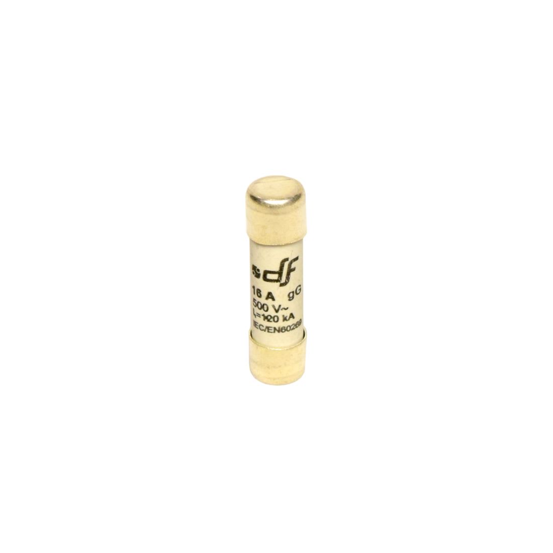 FUSIBLE CARTUCHO 10X38MM INDICADOR GL 16A 500VAC 120KA 420016 DF