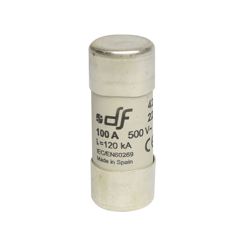 FUSIBLE CARTUCHO 22X58MM INDICADOR GL 100A 500VAC 120KA 422000 DF