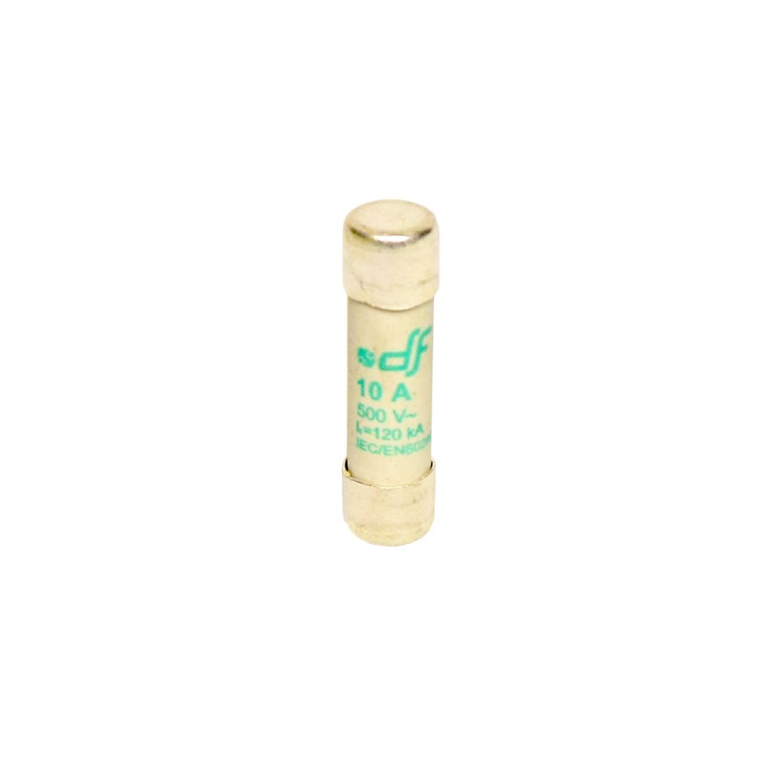 FUSIBLE CARTUCHO 10X38MM INDICADOR AM 10A 500VAC 120KA 440010 DF1