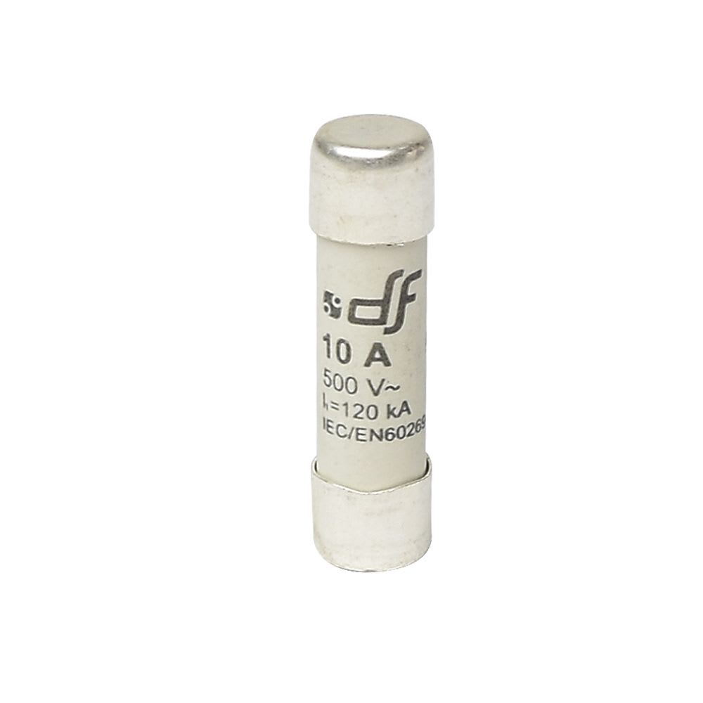 FUSIBLE CARTUCHO 10X38MM S/INDICADOR GL 10A 500VAC 120KA 420010 DF