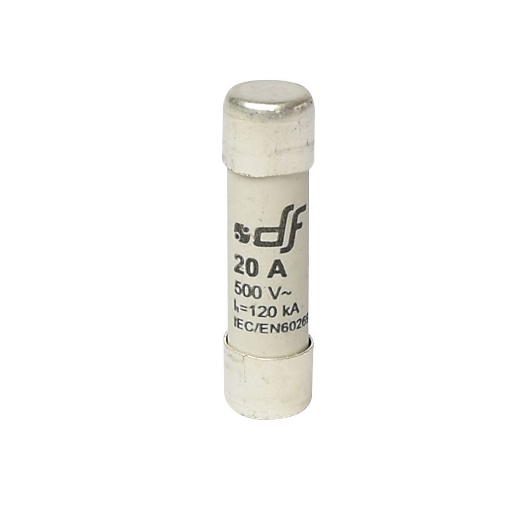 FUSIBLE CARTUCHO 10X38MM INDICADOR GL 20A 500VAC 120KA 420020 DF