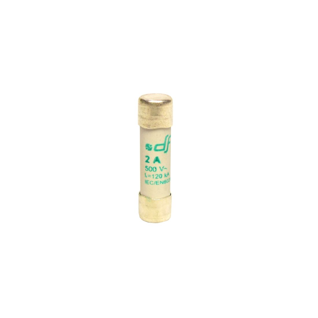 FUSIBLE CARTUCHO 10X38MM INDICADOR AM 2A 500VAC 120KA 440002 DF1
