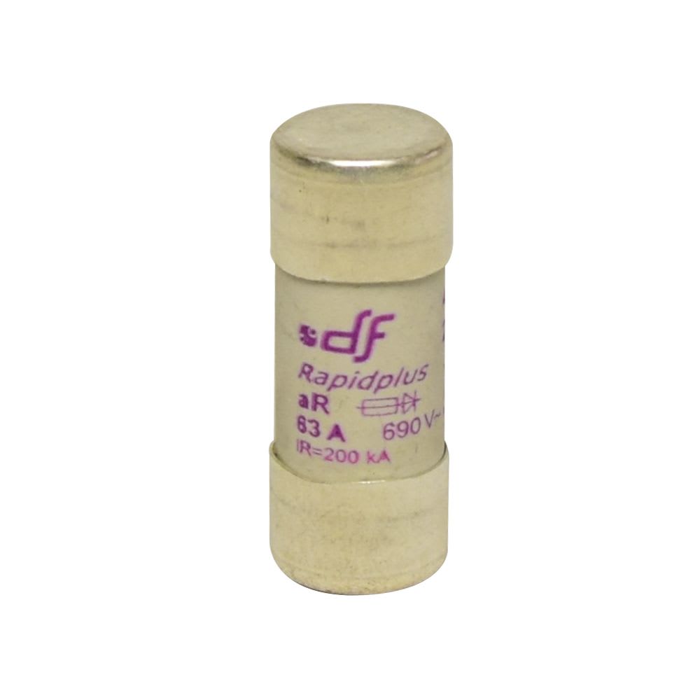 FUSIBLE CARTUCHO 22X58MM ULTRA RAPIDO 63A 600VAC 100KA AR 491325 DF