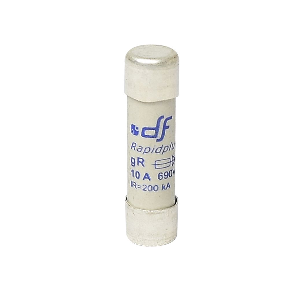 FUSIBLE CARTUCHO 10X38MM ULTRA RAPIDO 10A 600VAC 100KA GR 492006 DF