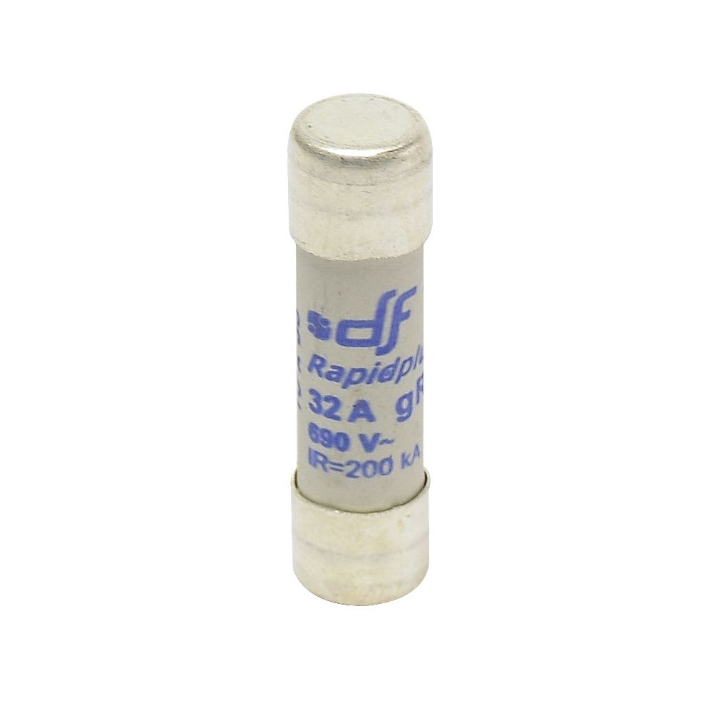FUSIBLE CARTUCHO 10X38MM ULTRA RAPIDO 32A 600VAC 100KA GR 492011 DF