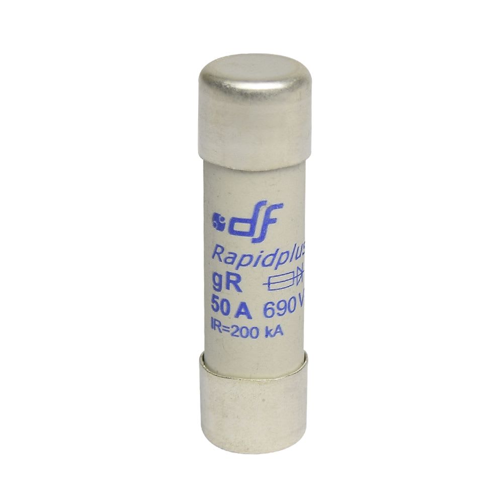 FUSIBLE CARTUCHO 14X51MM ULTRA RAPIDO 50A 600VAC 100KA GR 492024 DF