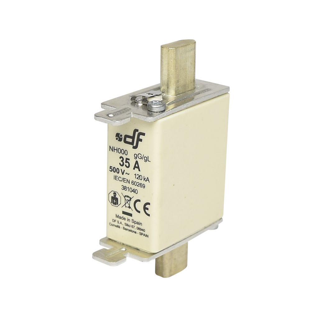 FUSIBLE NH-000 35AX500VAC ICC:120KA C/INDICADOR FALLA GL-GG 381040 DF1