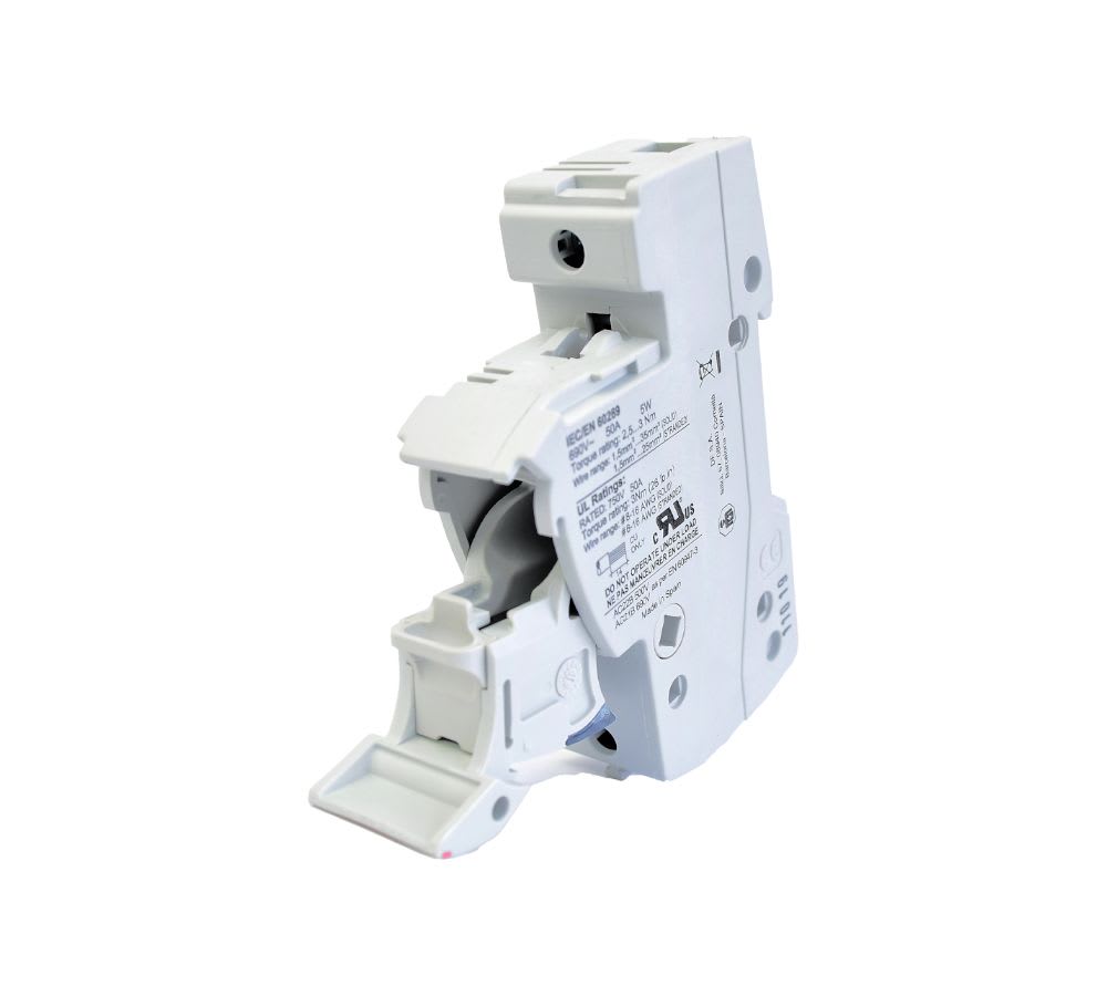 BASE PORTAFUSIBLE UNIPOLAR PARA DIN 14X51MM PMF 50A 690VAC 485201 DF2