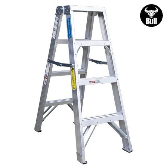 ESCALERA ALUMINIO TIJERA DOBLE ACCESO 4 PASOS 150KG 1.22M ATD150-4IA AMERICAN BULL2